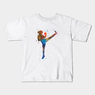 Lady muay thai boxing Kids T-Shirt